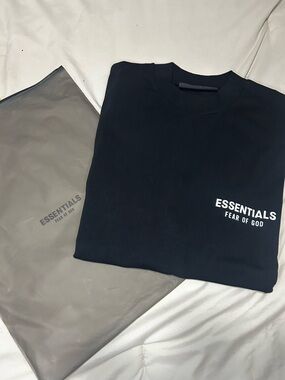 Fear of God Essentials Black Logo Crewneck